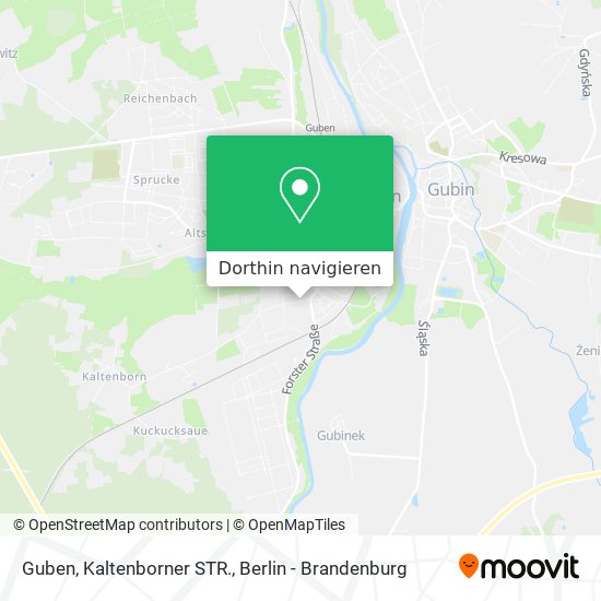 Guben, Kaltenborner STR. Karte