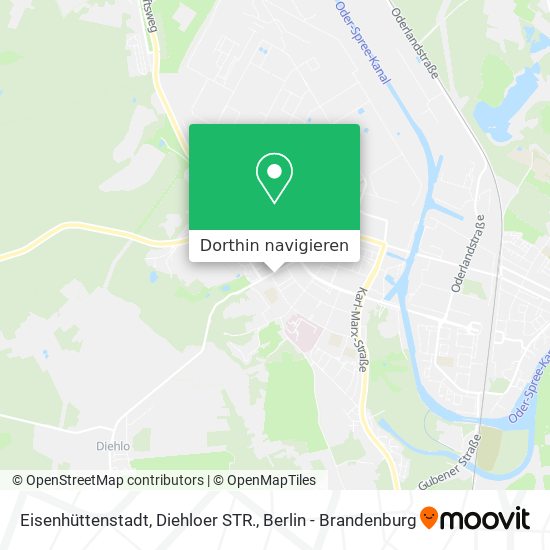 Eisenhüttenstadt, Diehloer STR. Karte