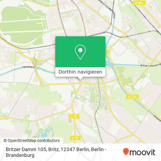 Britzer Damm 105, Britz, 12347 Berlin Karte