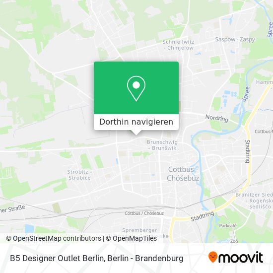 B5 Designer Outlet Berlin Karte