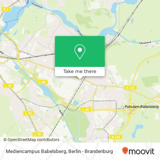 Mediencampus Babelsberg Karte