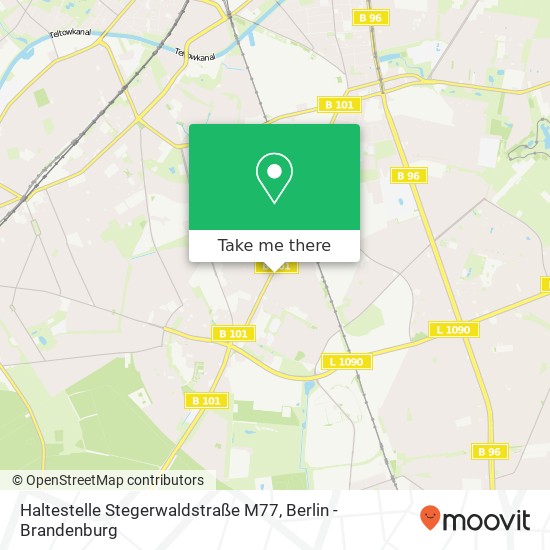 Haltestelle Stegerwaldstraße M77 Karte