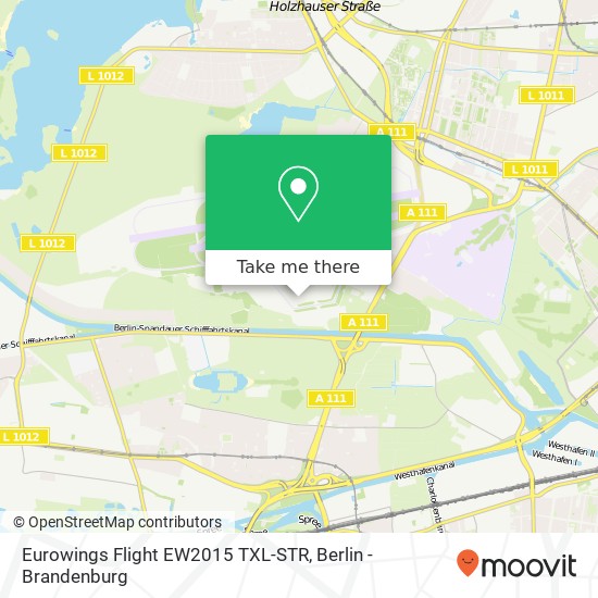 Eurowings Flight EW2015 TXL-STR Karte