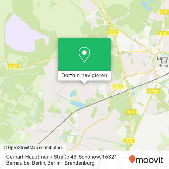 Gerhart-Hauptmann-Straße 43, Schönow, 16321 Bernau bei Berlin Karte