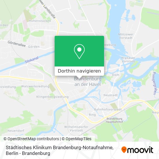 Städtisches Klinikum Brandenburg-Notaufnahme Karte