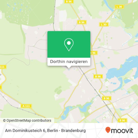 Am Dominikusteich 6, Hermsdorf, 13467 Berlin Karte