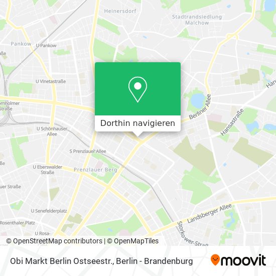 Obi Markt Berlin Ostseestr. Karte