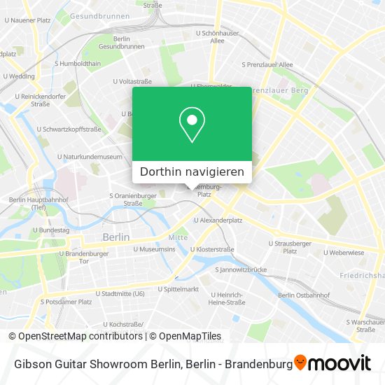 Gibson Guitar Showroom Berlin Karte
