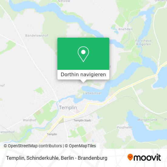 Templin, Schinderkuhle Karte