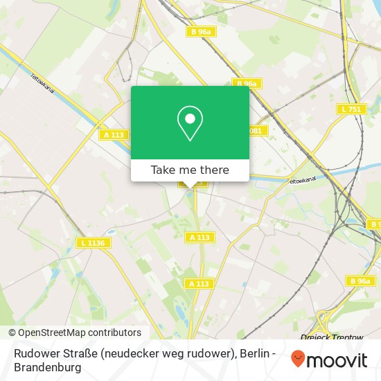 Rudower Straße (neudecker weg rudower), Altglienicke, 12524 Berlin Karte