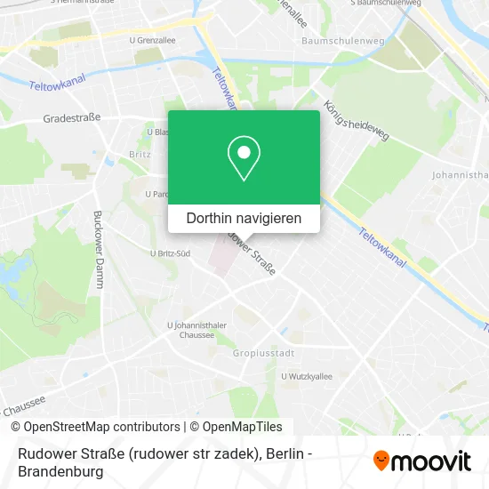 Rudower Straße (rudower str zadek) Karte