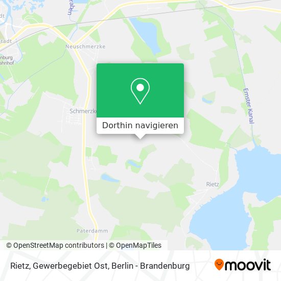 Rietz, Gewerbegebiet Ost Karte