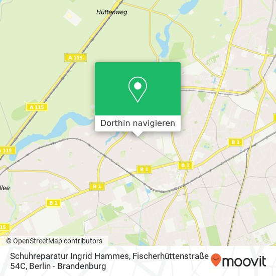 Schuhreparatur Ingrid Hammes, Fischerhüttenstraße 54C Karte