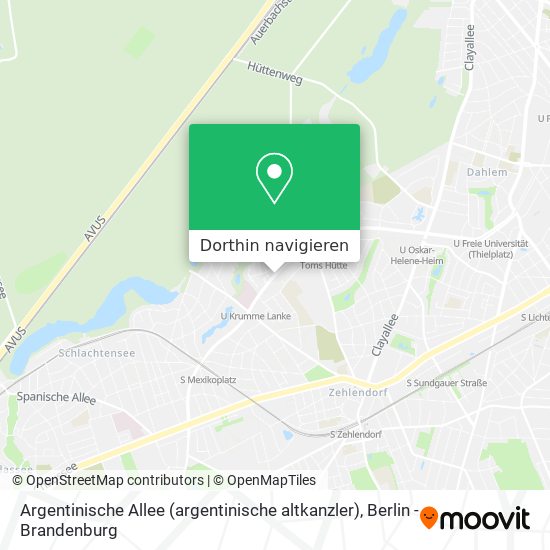 Argentinische Allee (argentinische altkanzler) Karte
