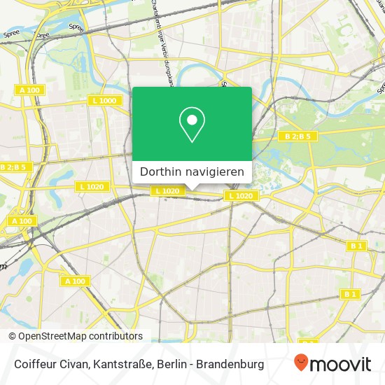 Coiffeur Civan, Kantstraße Karte