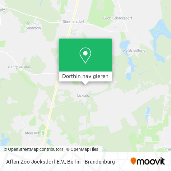 Affen-Zoo Jocksdorf E.V. Karte