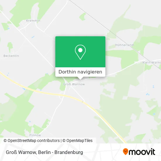 Groß Warnow Karte