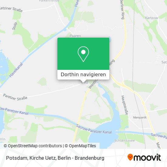 Potsdam, Kirche Uetz Karte