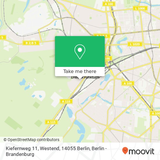 Kiefernweg 11, Westend, 14055 Berlin Karte