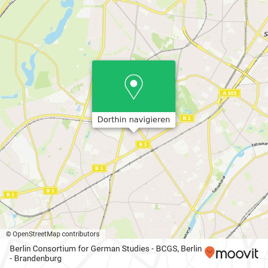 Berlin Consortium for German Studies - BCGS, Ehrenbergstraße Karte