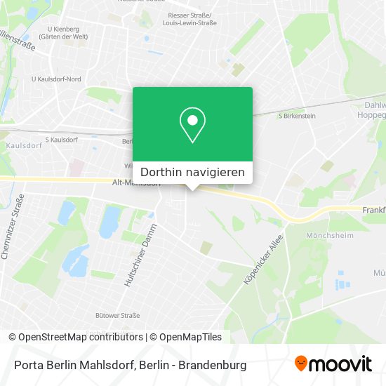 Porta Berlin Mahlsdorf Karte