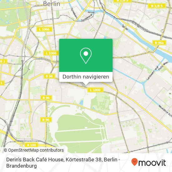 Derin's Back Café House, Körtestraße 38 Karte