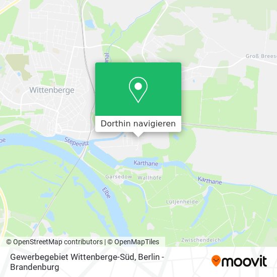 Gewerbegebiet Wittenberge-Süd Karte