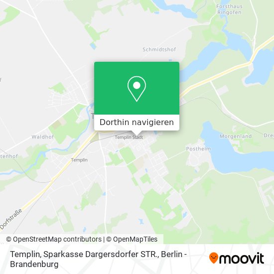 Templin, Sparkasse Dargersdorfer STR. Karte