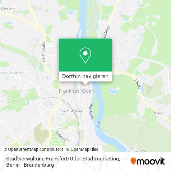 Stadtverwaltung Frankfurt / Oder Stadtmarketing Karte