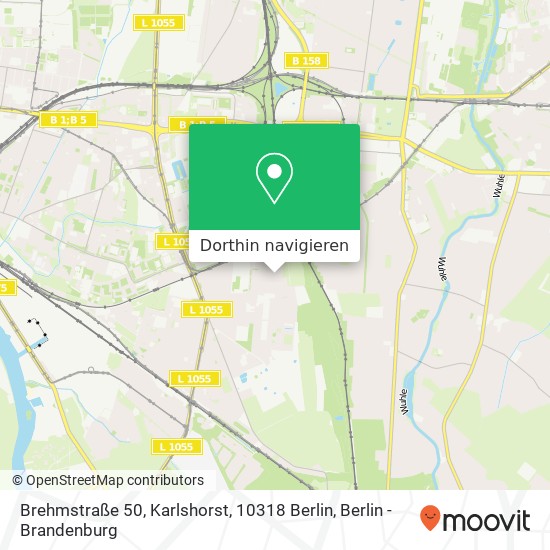 Brehmstraße 50, Karlshorst, 10318 Berlin Karte