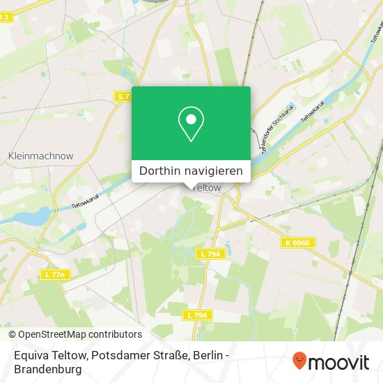 Equiva Teltow, Potsdamer Straße Karte