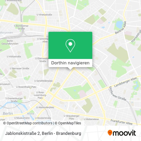 Jablonskistraße 2 Karte