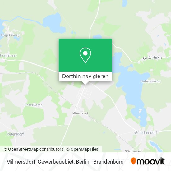 Milmersdorf, Gewerbegebiet Karte