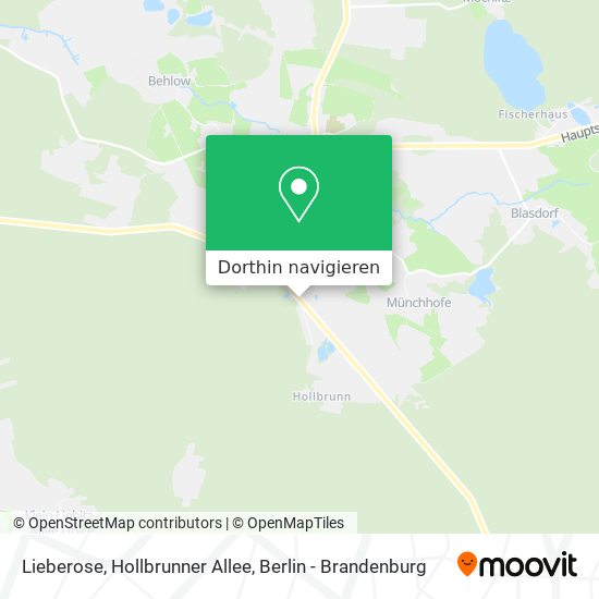 Lieberose, Hollbrunner Allee Karte
