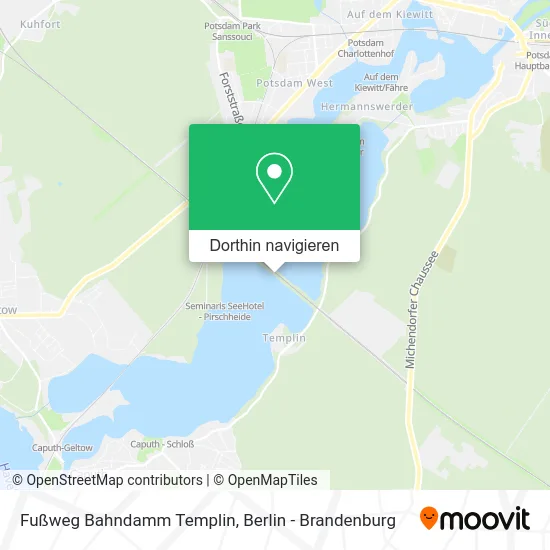 Fußweg Bahndamm Templin Karte