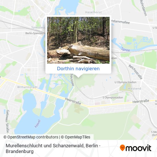 Murellenschlucht und Schanzenwald Karte