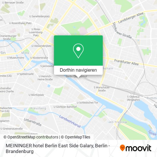 MEININGER hotel Berlin East Side Galary Karte