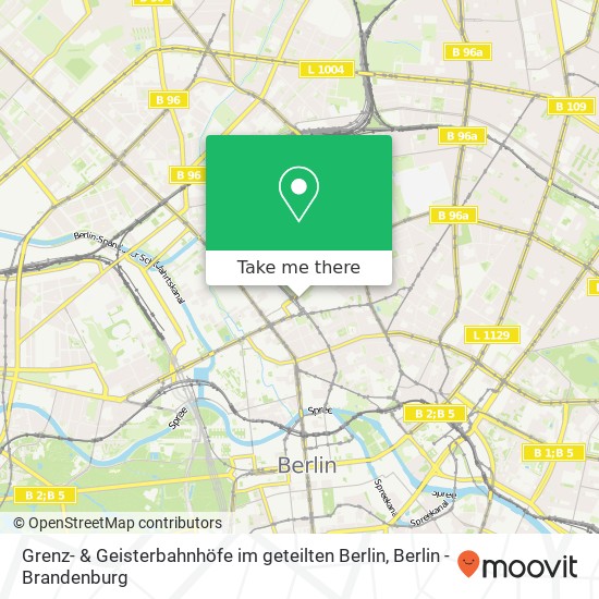 Grenz- & Geisterbahnhöfe im geteilten Berlin Karte