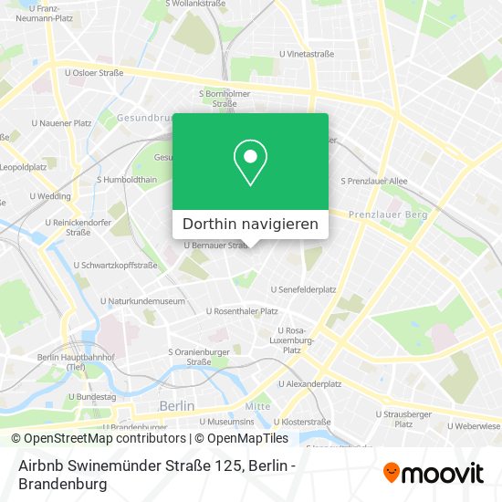 Airbnb Swinemünder Straße 125 Karte