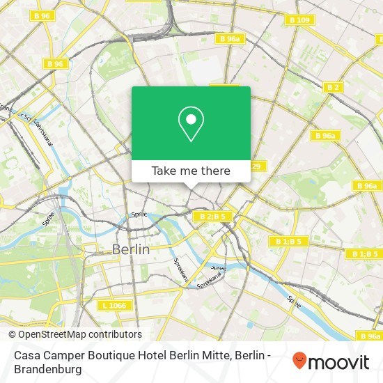 Casa Camper Boutique Hotel Berlin Mitte Karte