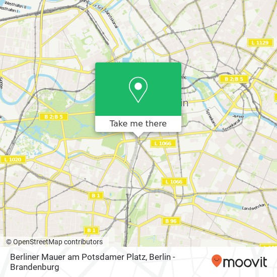 Berliner Mauer am Potsdamer Platz Karte