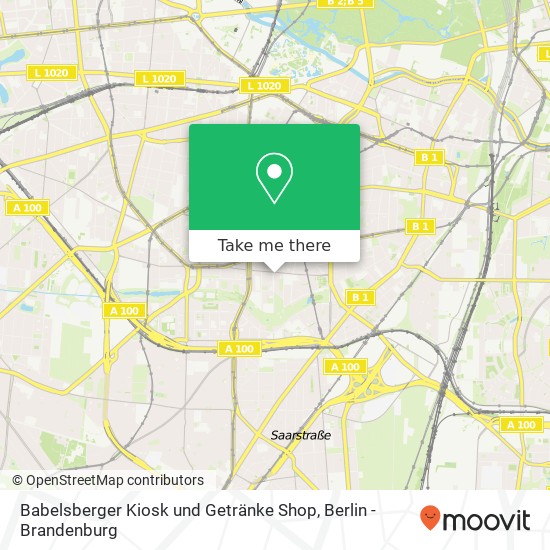Babelsberger Kiosk und Getränke Shop Karte