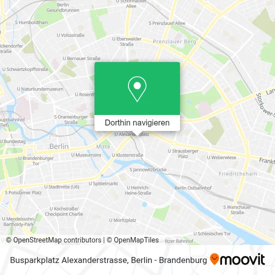 Busparkplatz Alexanderstrasse Karte