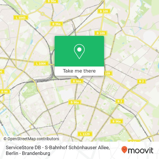 ServiceStore DB - S-Bahnhof Schönhauser Allee Karte