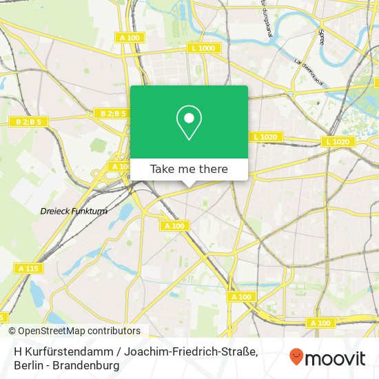 H Kurfürstendamm / Joachim-Friedrich-Straße Karte