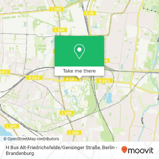 H Bus Alt-Friedrichsfelde / Gensinger Straße Karte