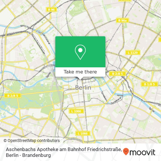 Aschenbachs Apotheke am Bahnhof Friedrichstraße Karte