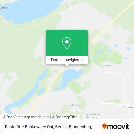 Raststätte Buckowsee Ost Karte