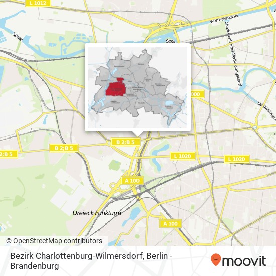 Bezirk Charlottenburg-Wilmersdorf Karte