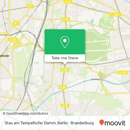 Stau am Tempelhofer Damm Karte